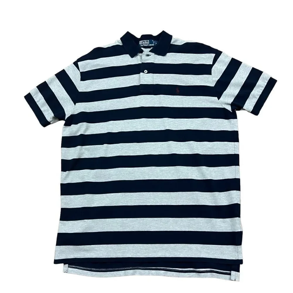 Vintage Small Pony Polo Ralph Lauren Striped Polo Fitted Men's L